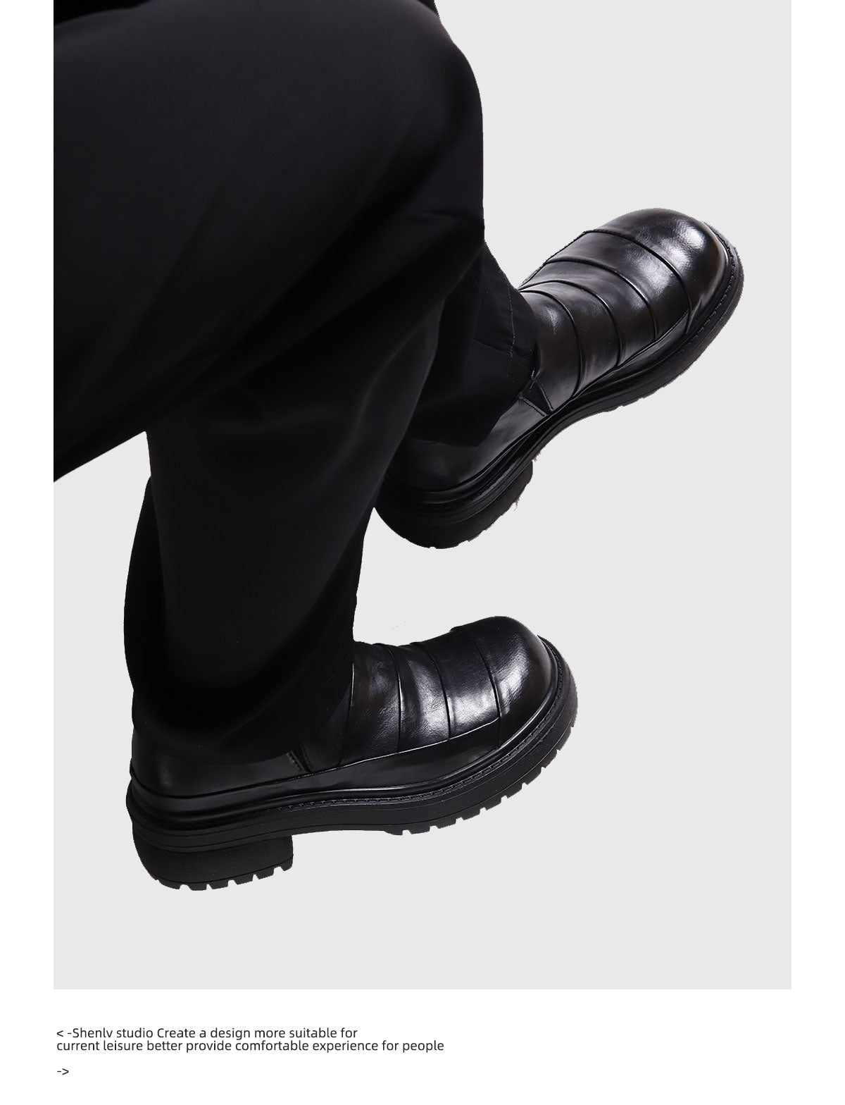 SHENLV STUDIO head-up splicing ARMOR derby shoes