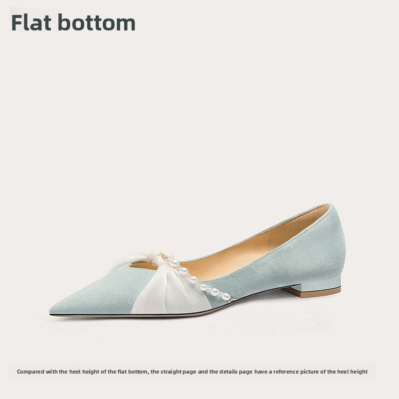 Lily Wei Pearl Bow Heels