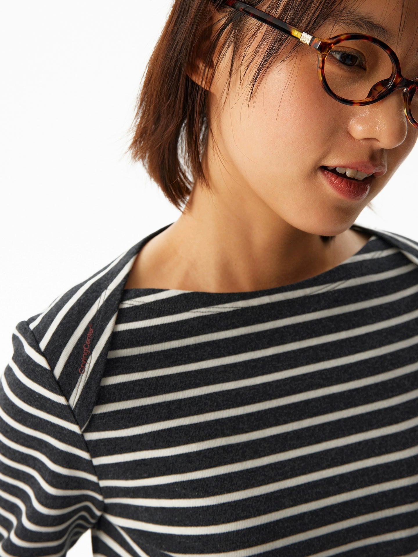 CryingCenter Striped Neck Bottom Long Sleeve