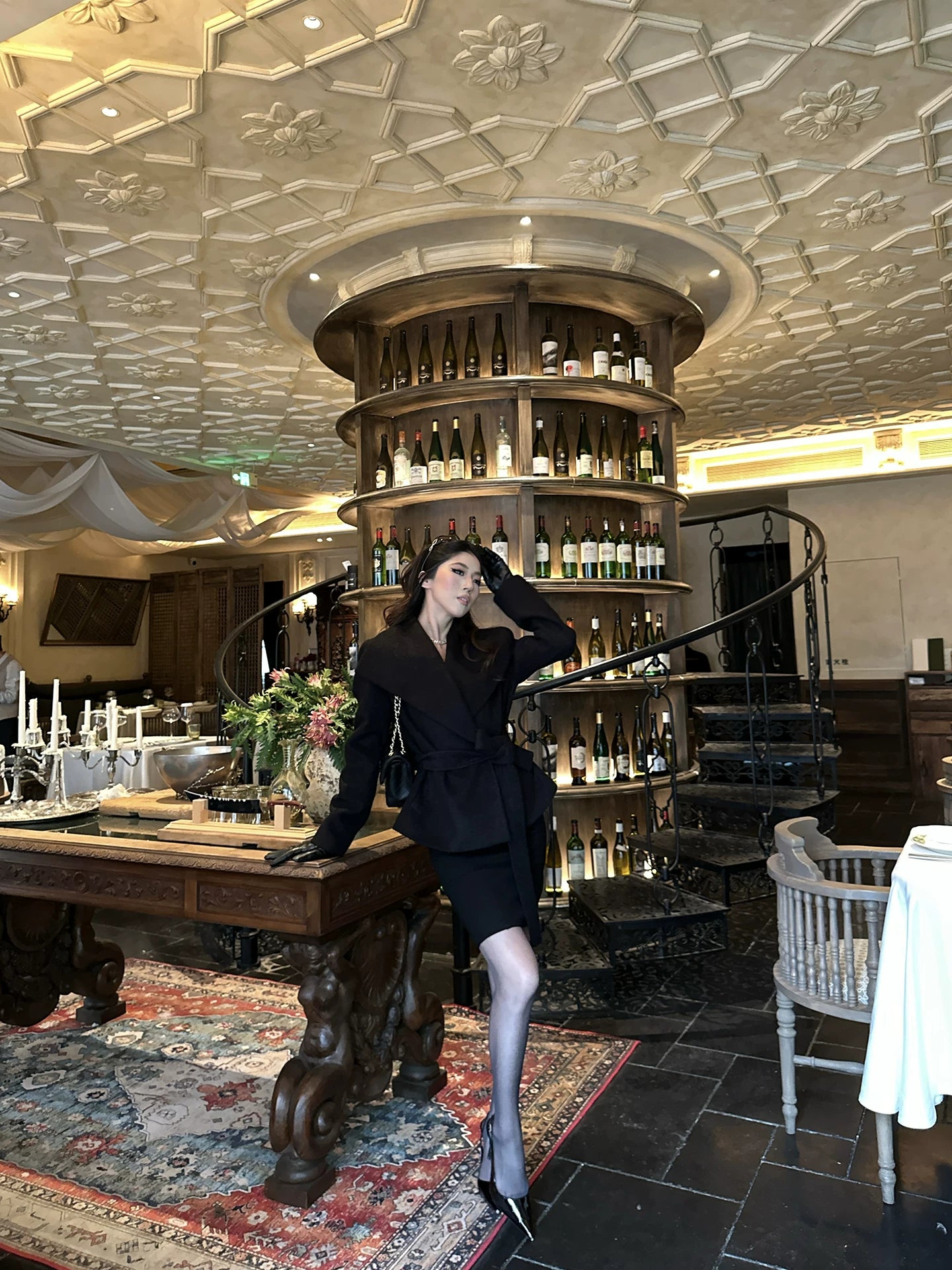 LLROGE Slim Lapel Woolen Jacket