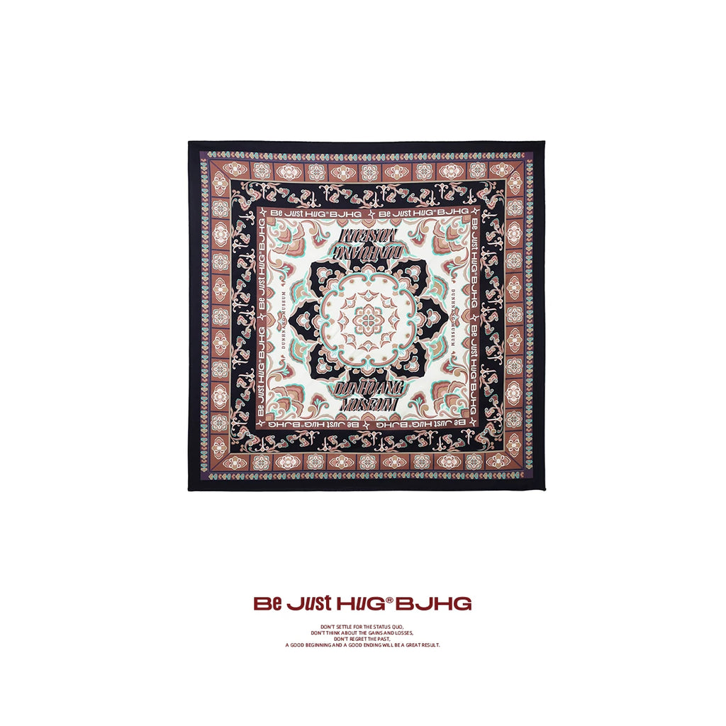 BJHG Contrasting Square Scarf Design Accessories