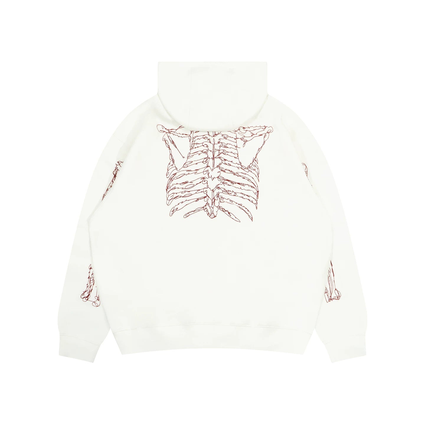 GRAF Rib Embroidered Versatile Double Hooded Sweater