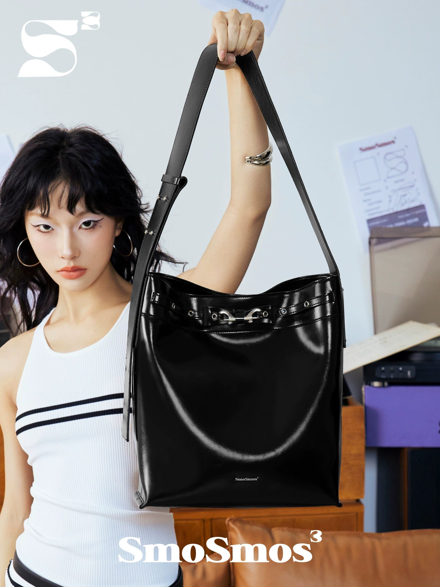 SmoSmos Soft Leather Large Capacity Cowhide Shoulder Messenger Bag