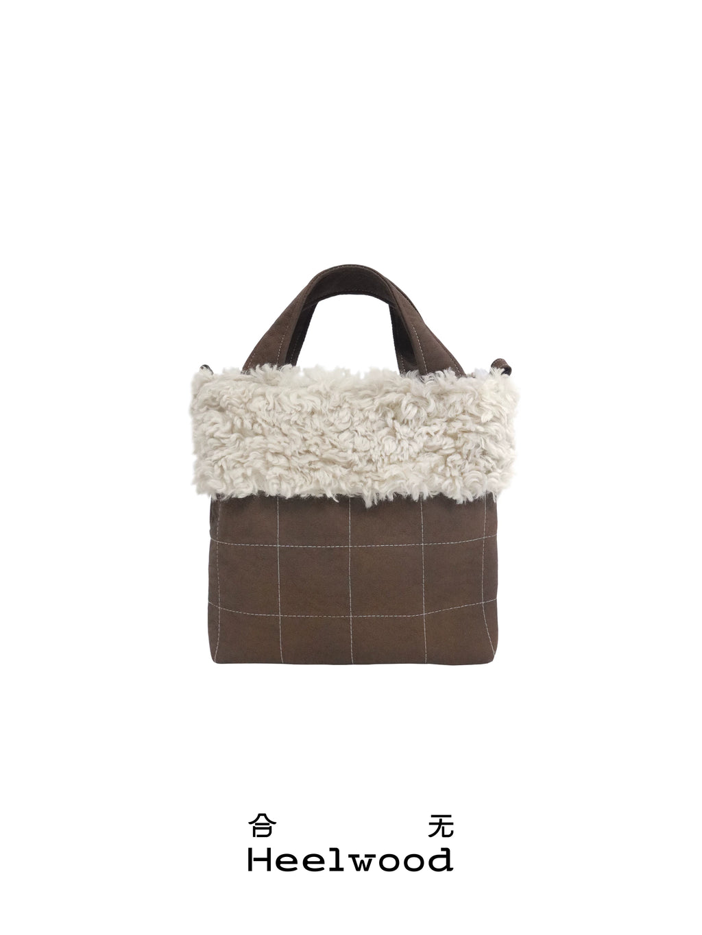 Heelwood Plush Checked Adjustable Handbag