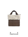 Heelwood Plush Checked Adjustable Handbag