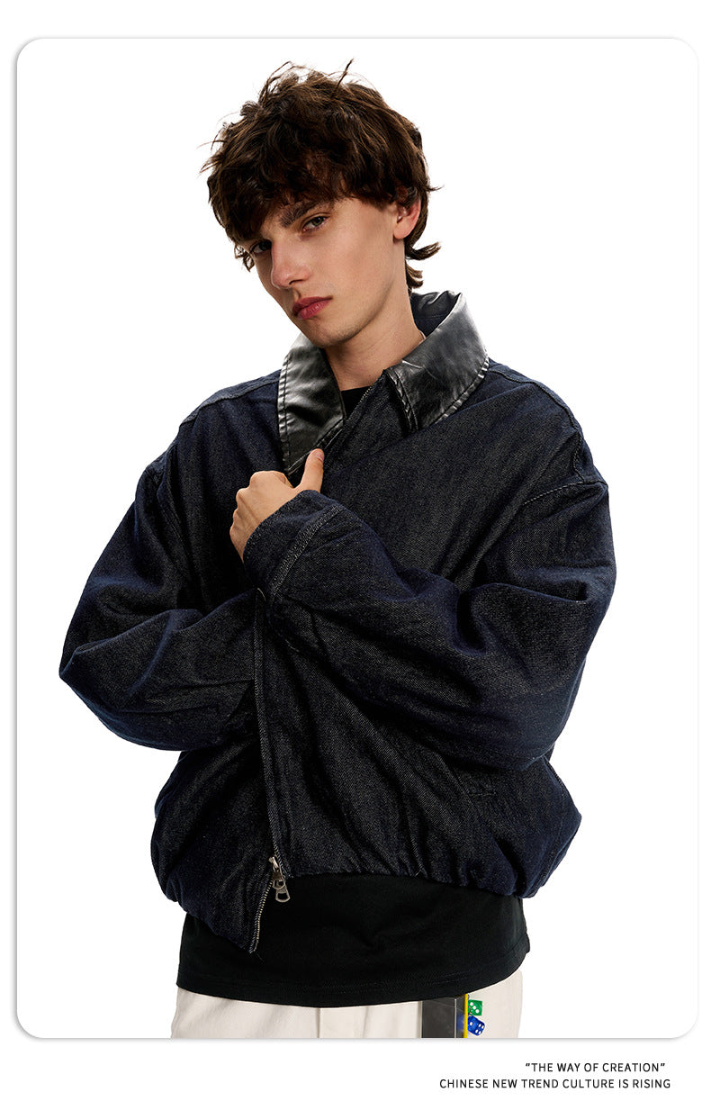 11KN Lapel Leather Casual Minimalist Jacket