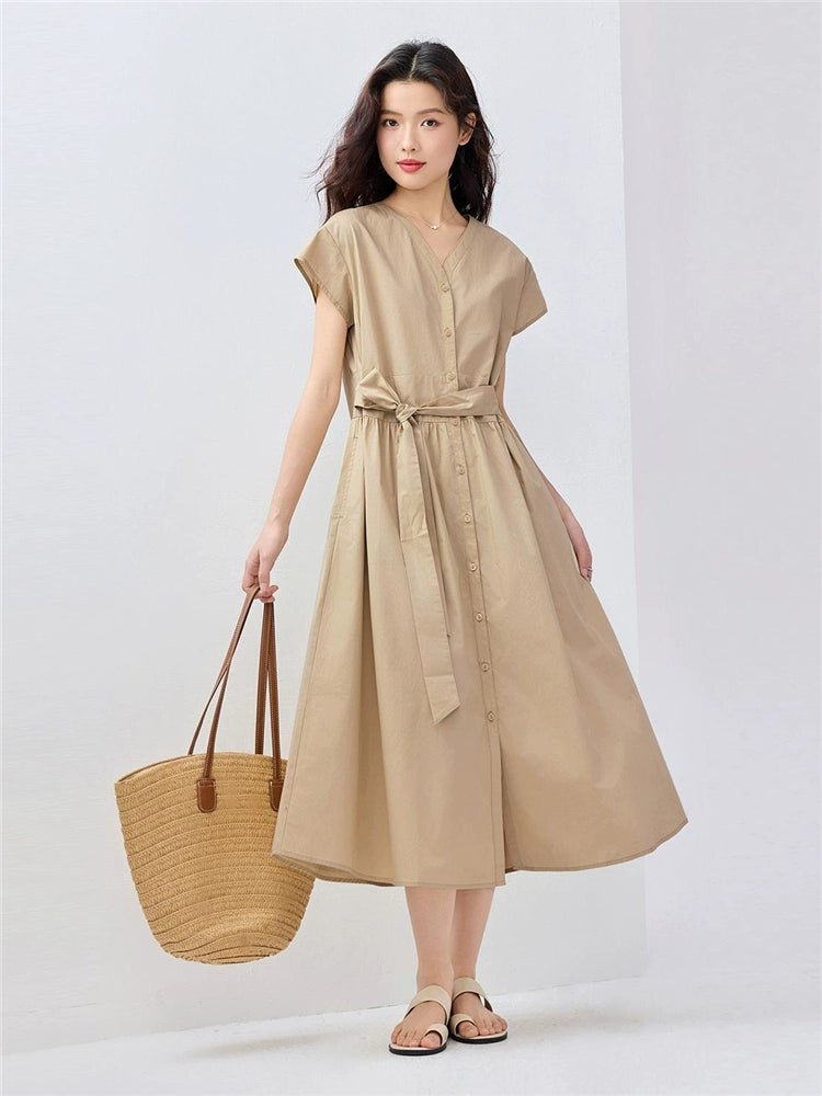 Giordano V Neck Strap Short Sleeve Dress