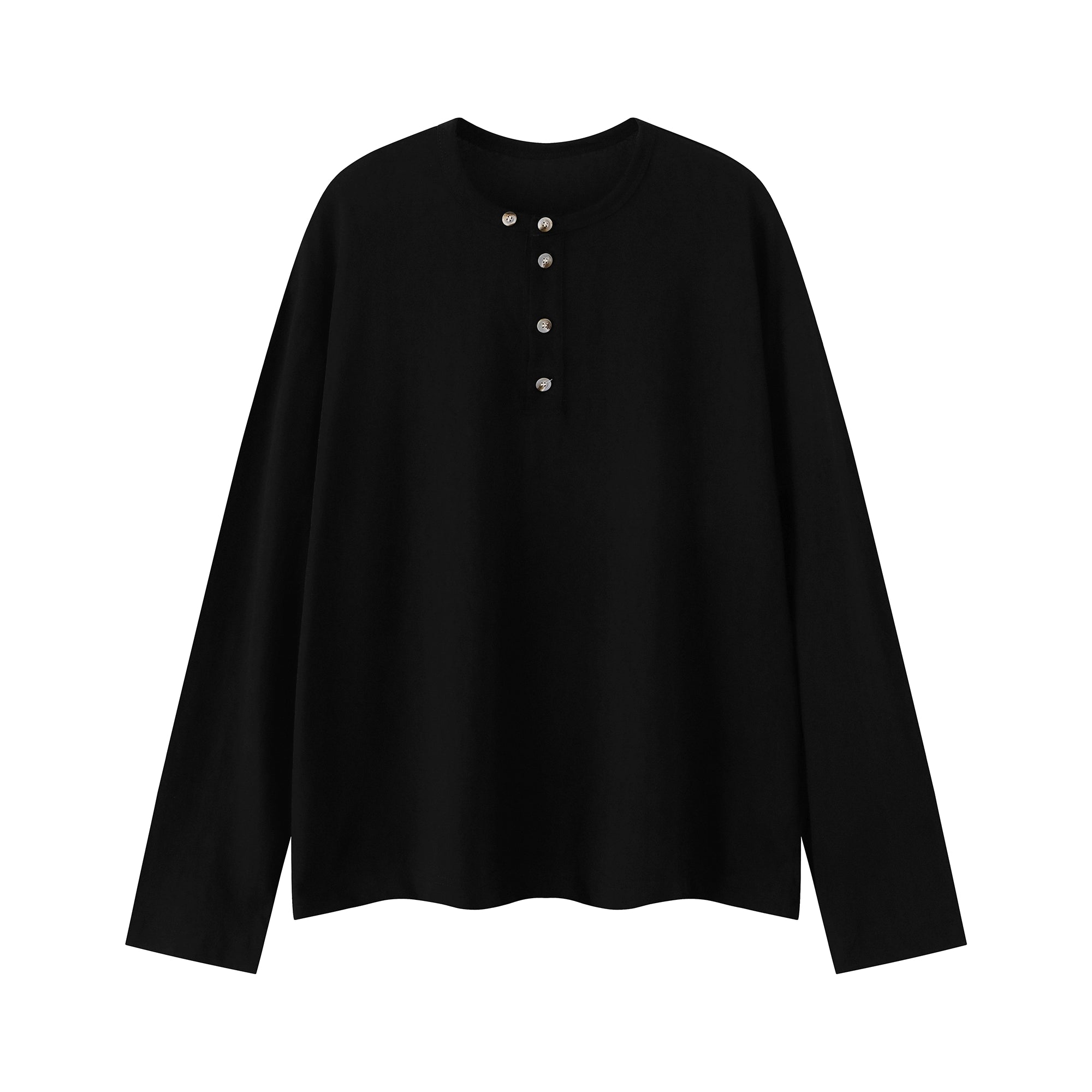 MADWITCH Minimalist Henry Collar Loose Casual Long Sleeves
