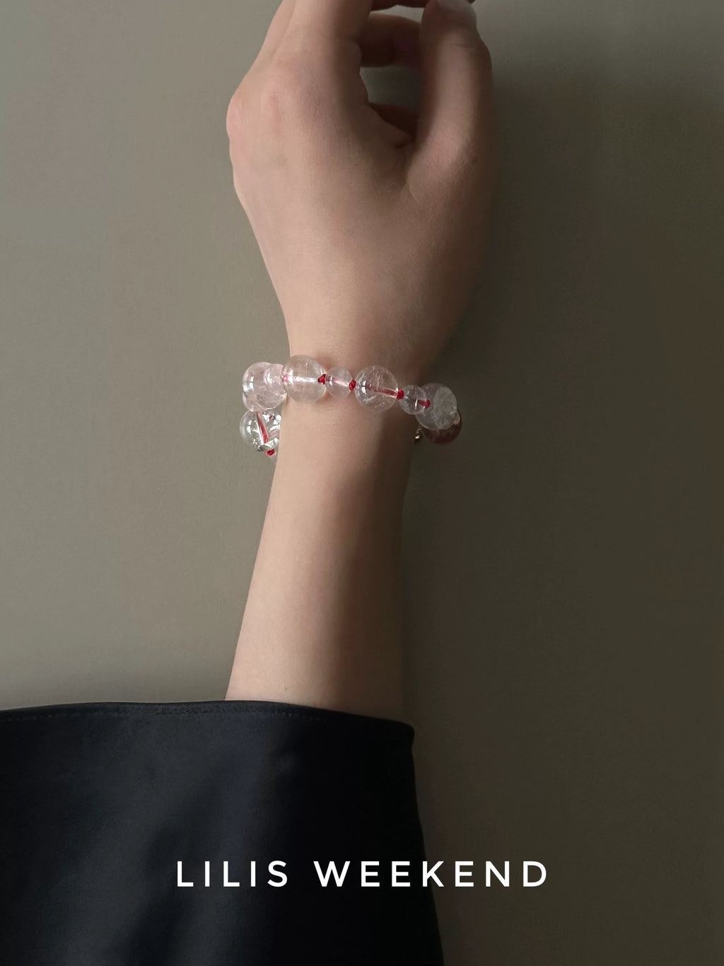 Lilis Weekend Red Rope Braided Handmade Beaded Bracelet
