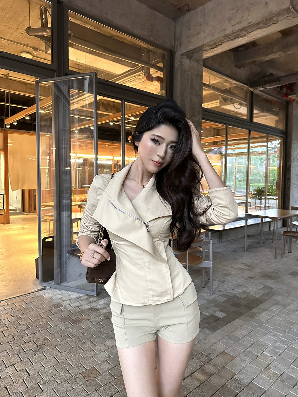 LLROGE Casual Versatile Vintage Sa Cool Short Jacket