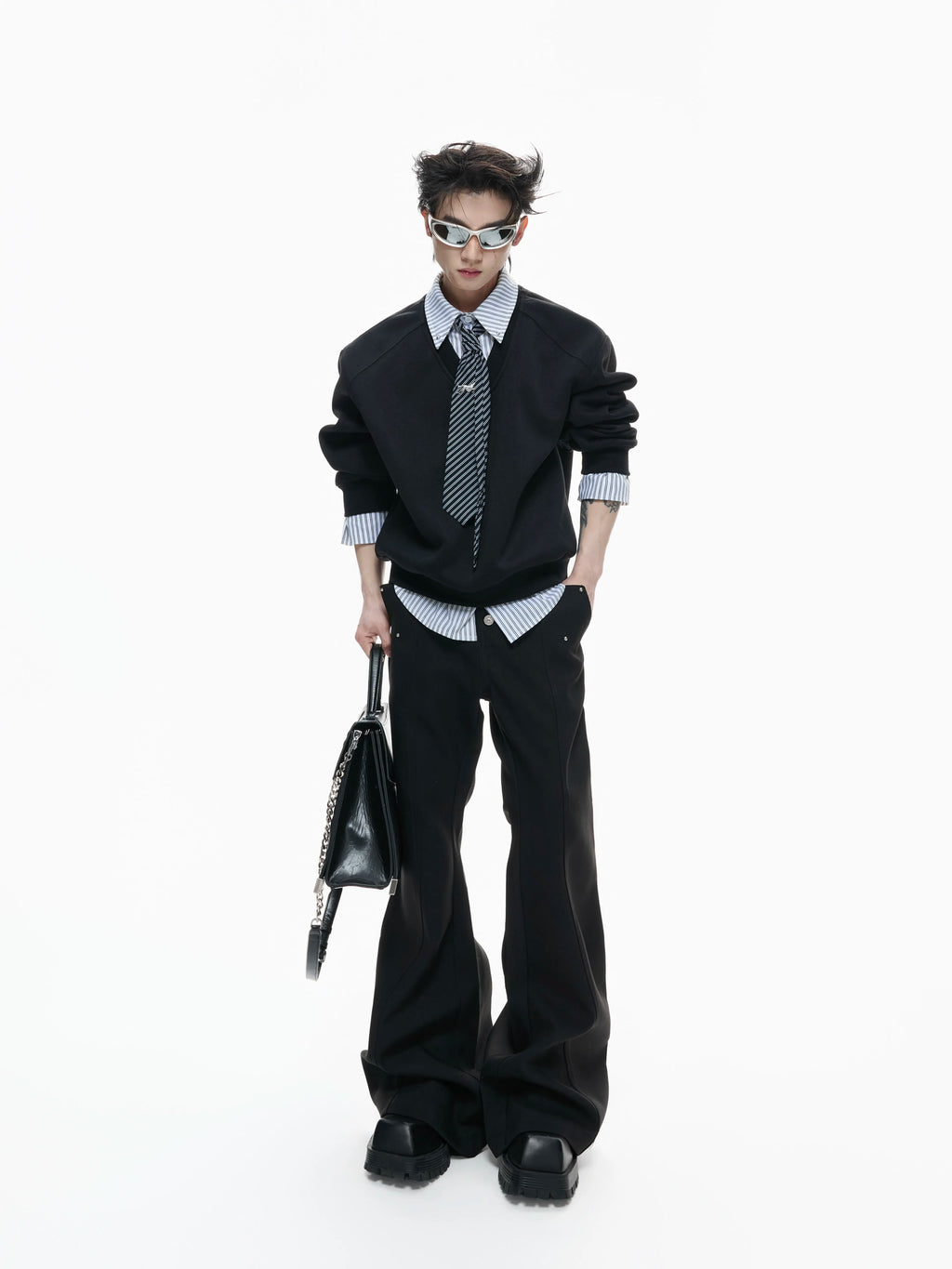 ArguECulturE Rivet Anti-wrinkle Slim-fit Straight Trousers