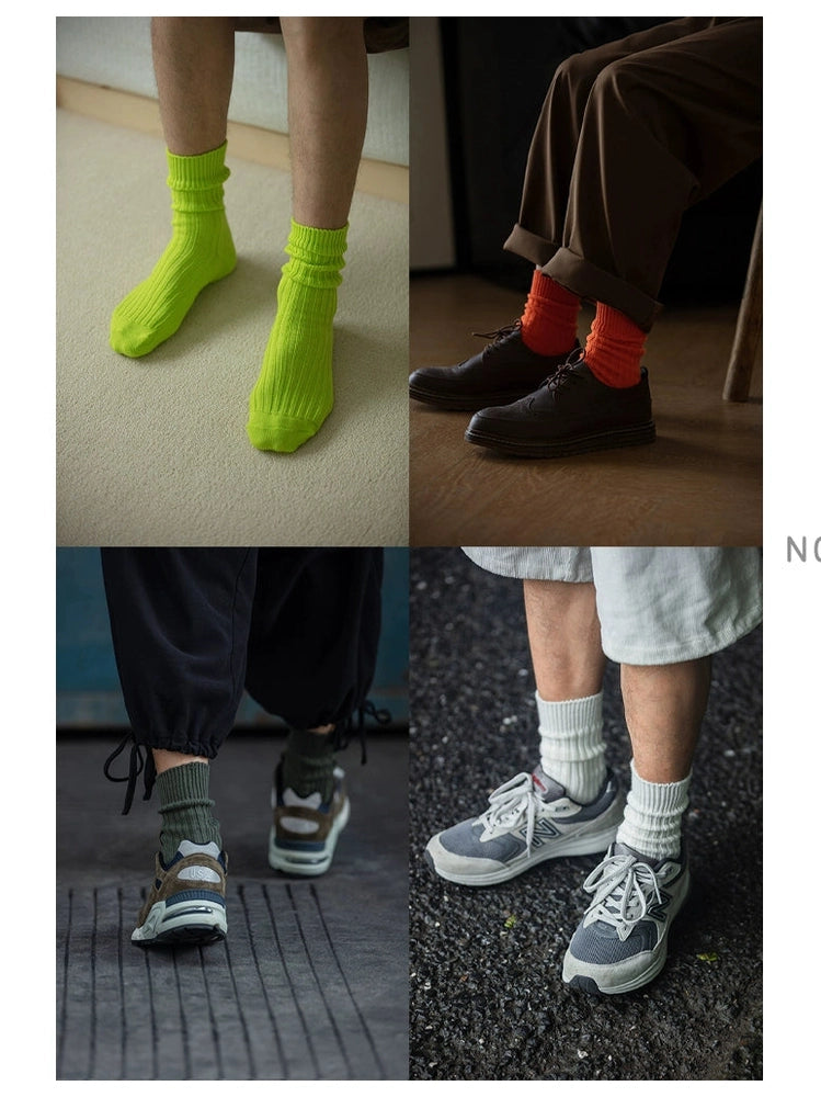 NOEARS Japanese Retro Thick Needle Knitted Socks