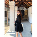 Pusumede Bow-tie Chiffon Dress