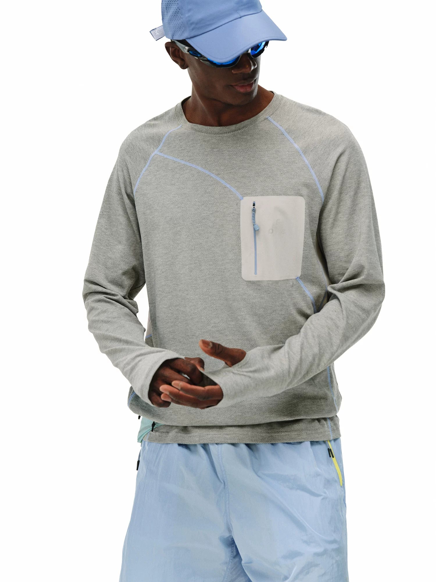 FPA Sports Crew Neck Casual Contrast Long Sleeves