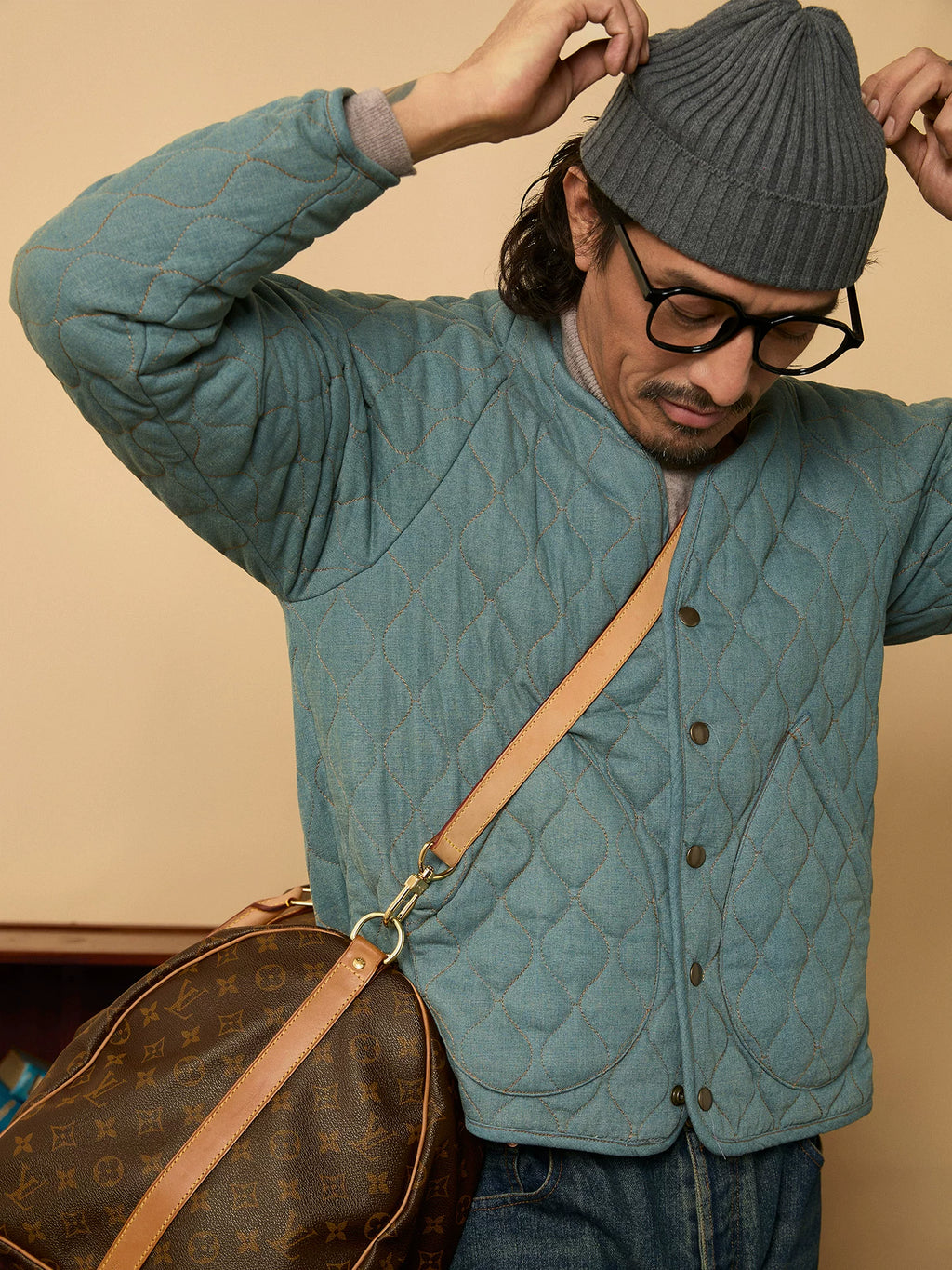 SOARIN Thermal V-neck Casual Tooling Rhombus Jacket