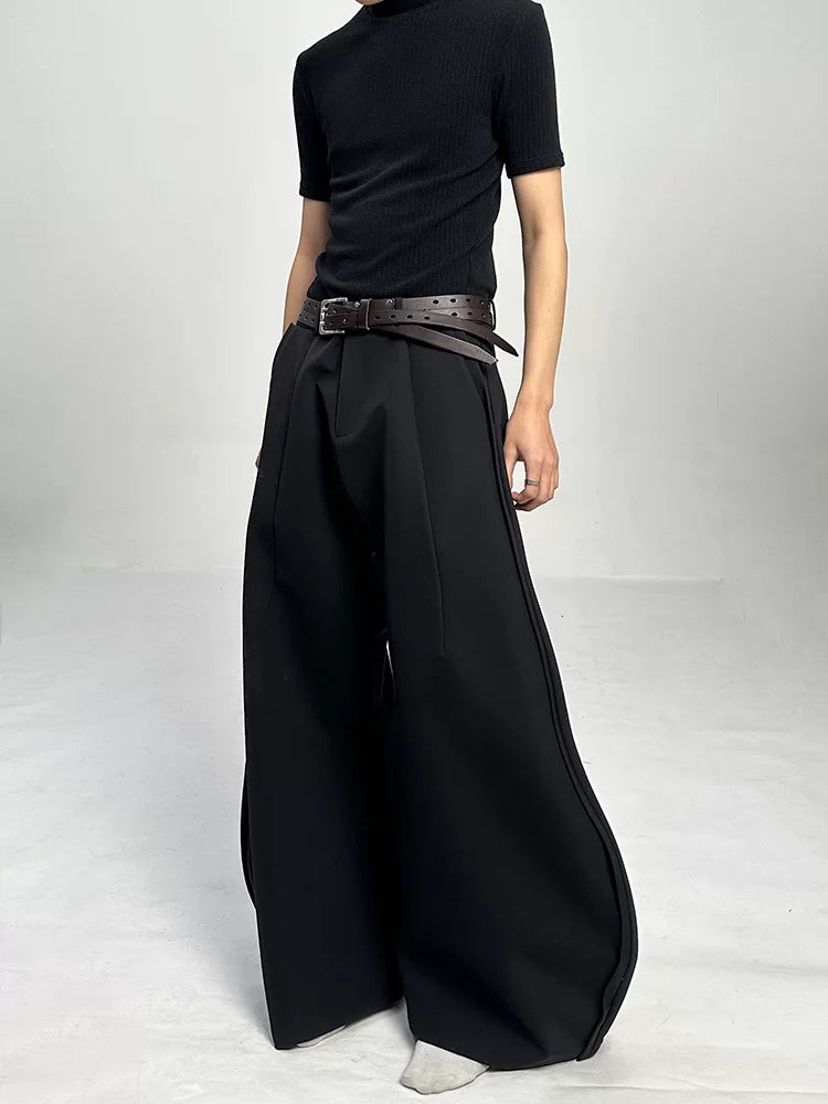 Borrowed Project Double-breasted Leather Pin Buckle Belt