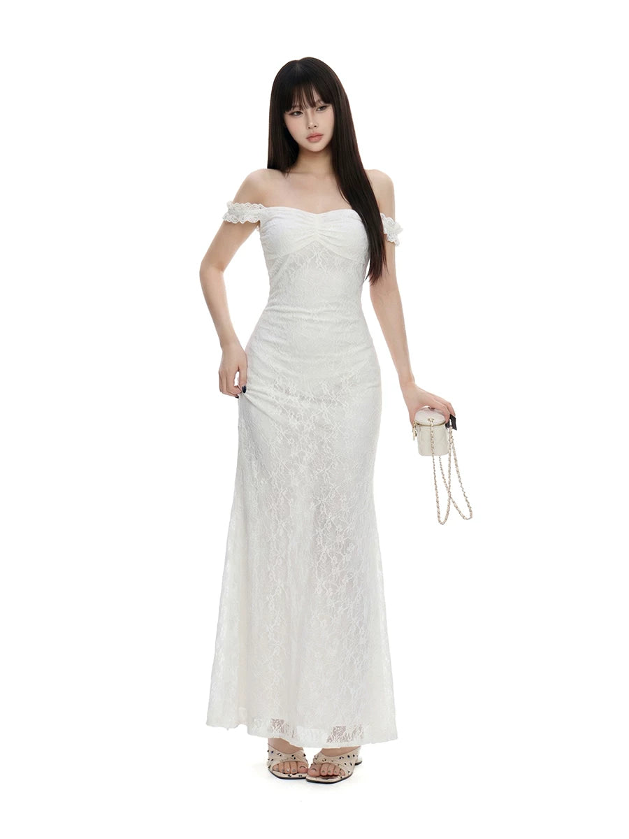 WITHMIN Lace Waist Suspender Dress