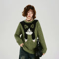 Girlyhalo Vintage Fun Jacquard Knitted Sweater