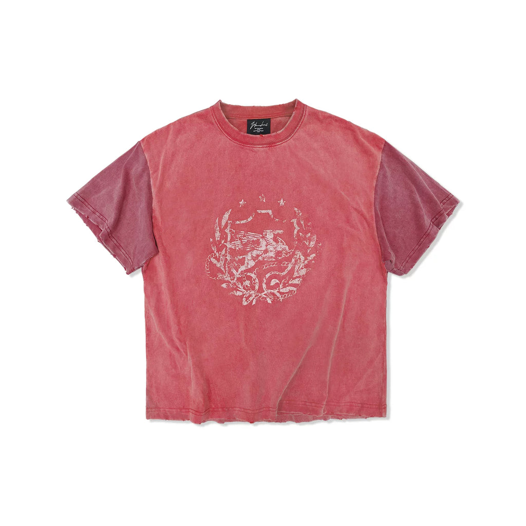 WANNA LAB Old Color Matching Loose Tee