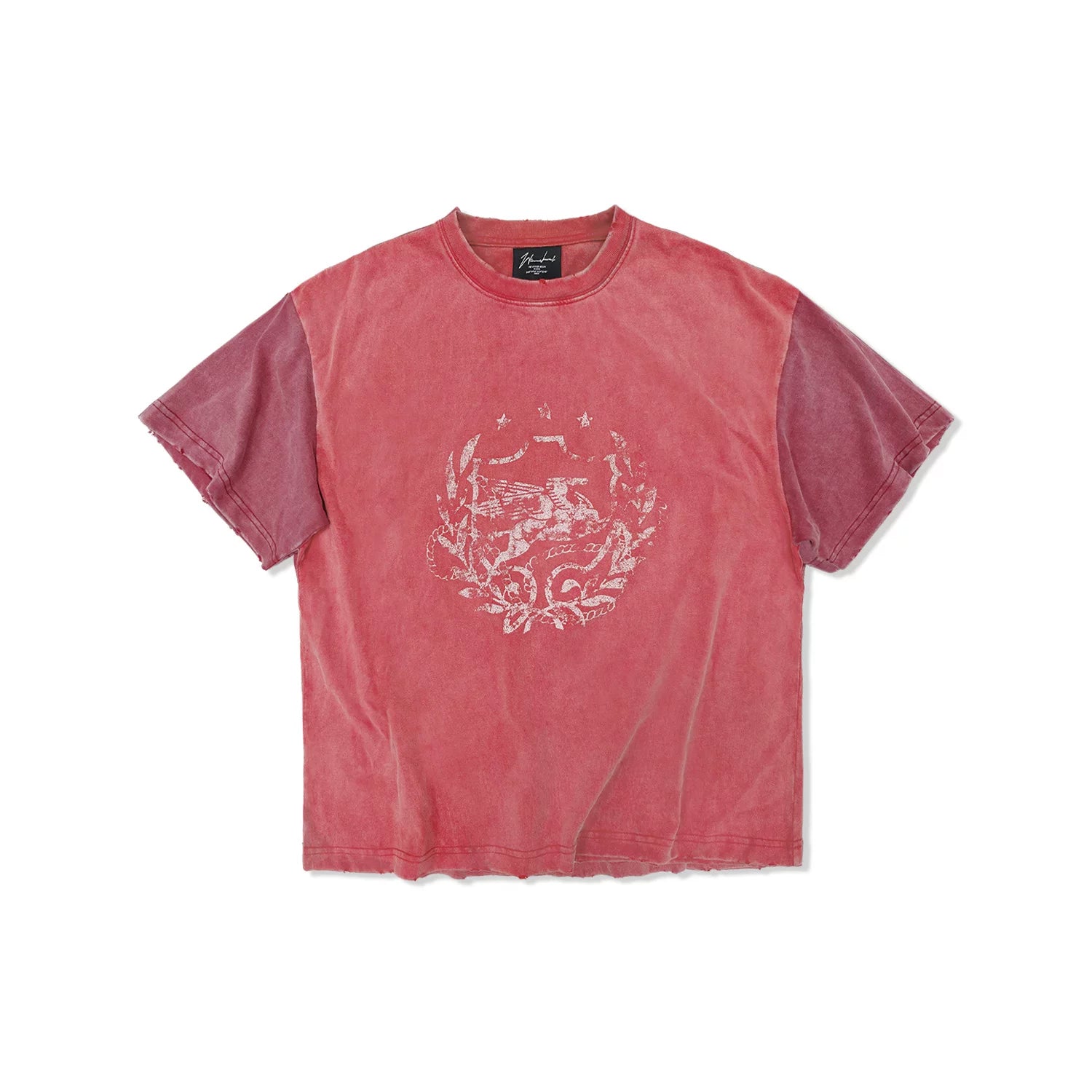 WANNA LAB Old Color Matching Loose Tee
