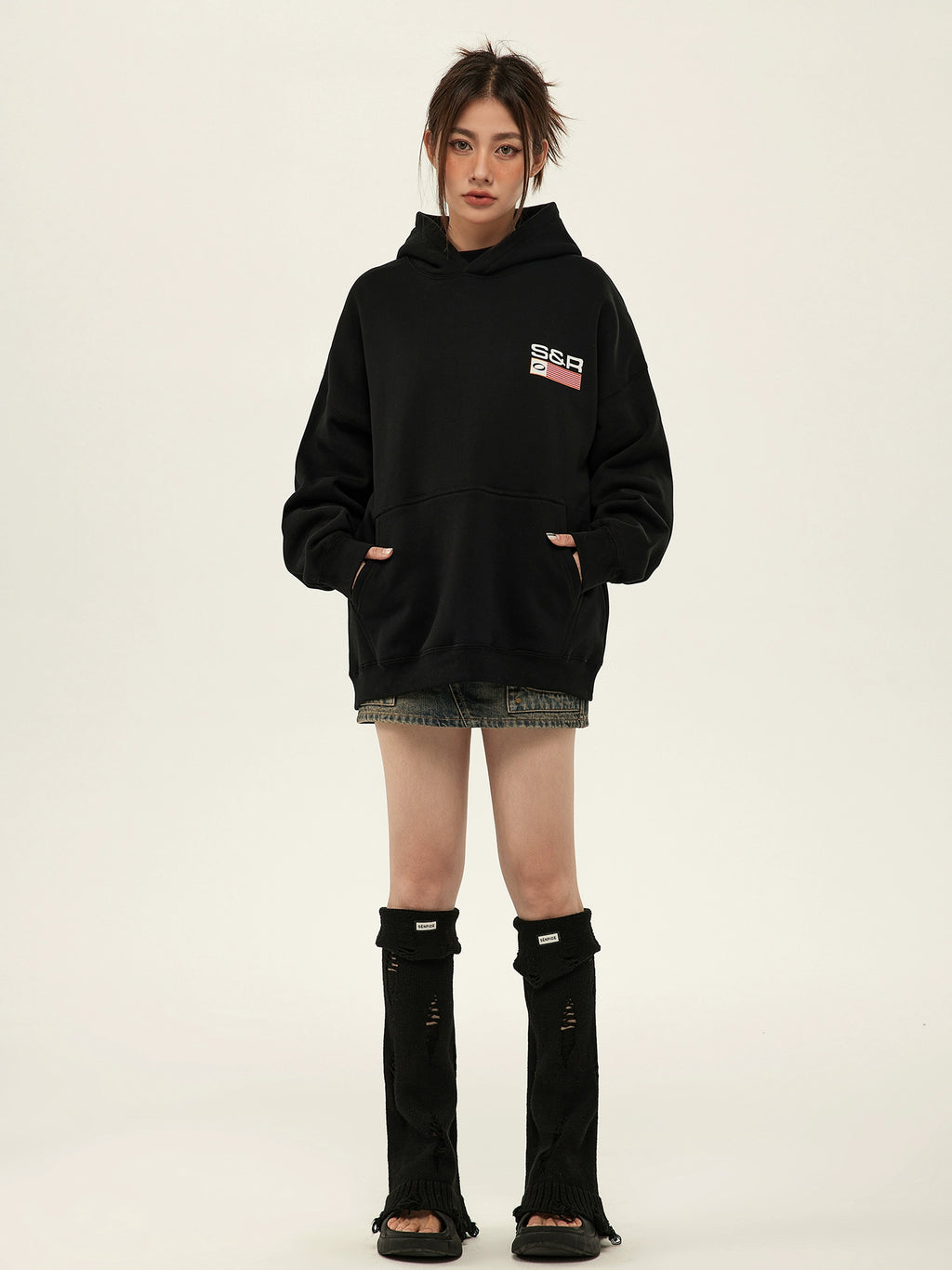SOSER Vintage Heavy Casual Hooded Sweater
