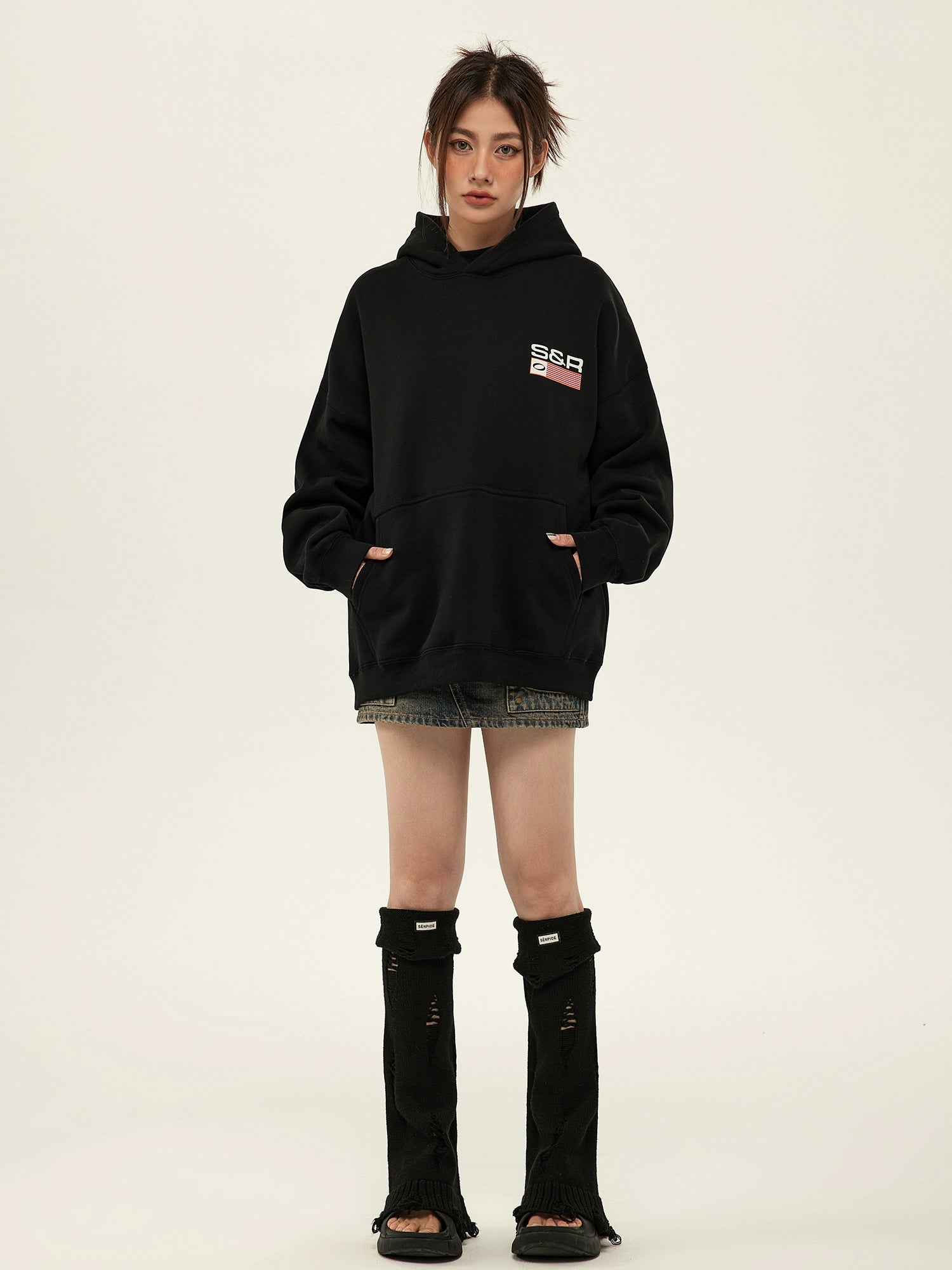 SOSER Vintage Heavy Casual Hooded Sweater