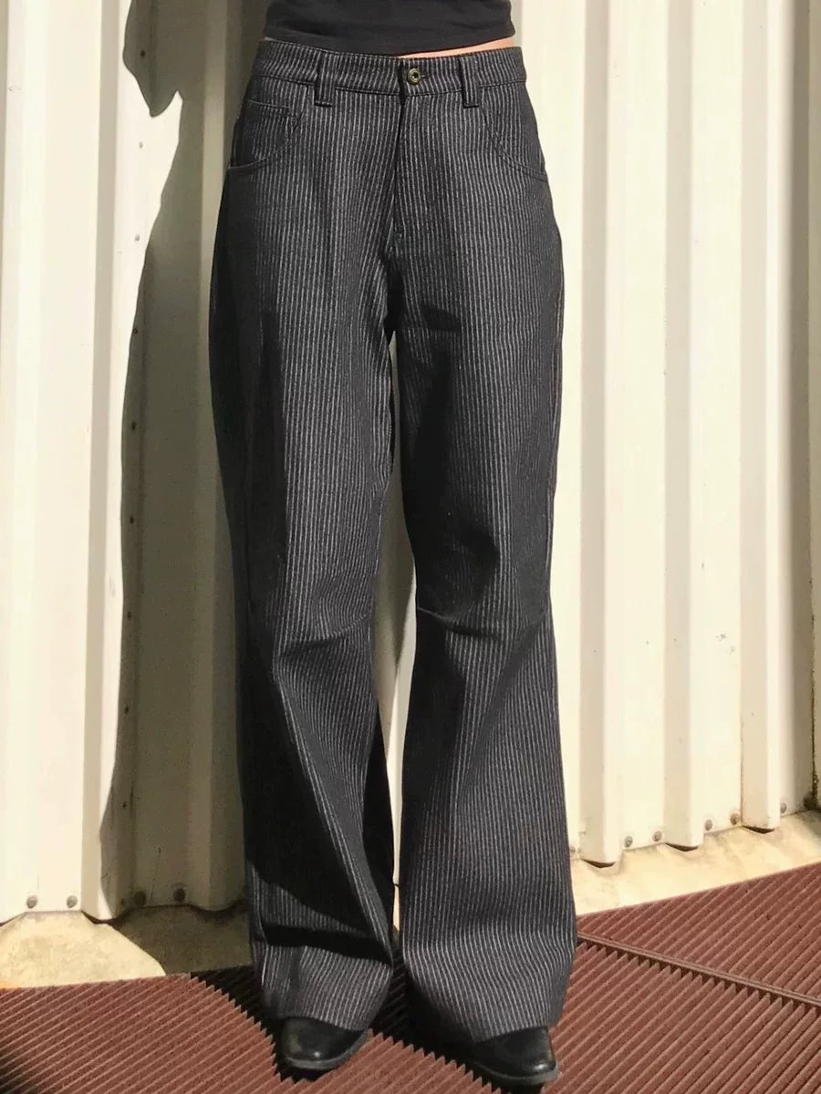TWOMOONS Minimalist Striped Jeans