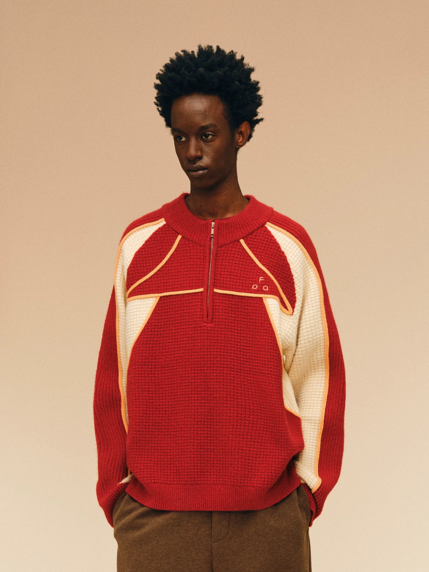 FPA Semi-zipper Sports Outdoor Contrasting Splicing Sweater