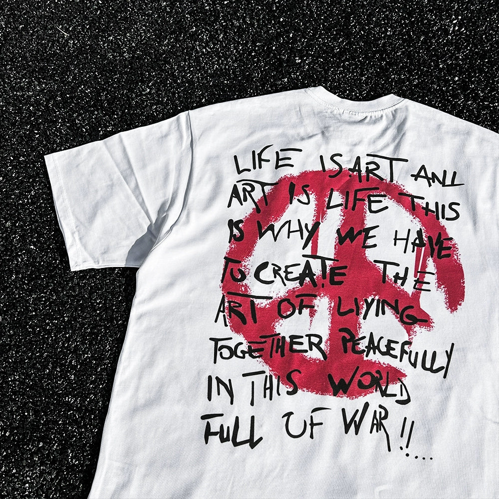 Wang Youbing Studio! PEaCE 220g 100% Cotton Tee