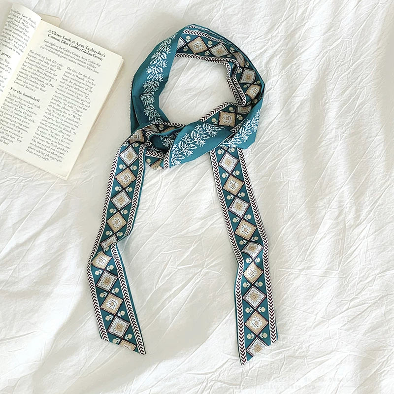 YORSOY Vintage Rhombus Narrow Striped Scarf