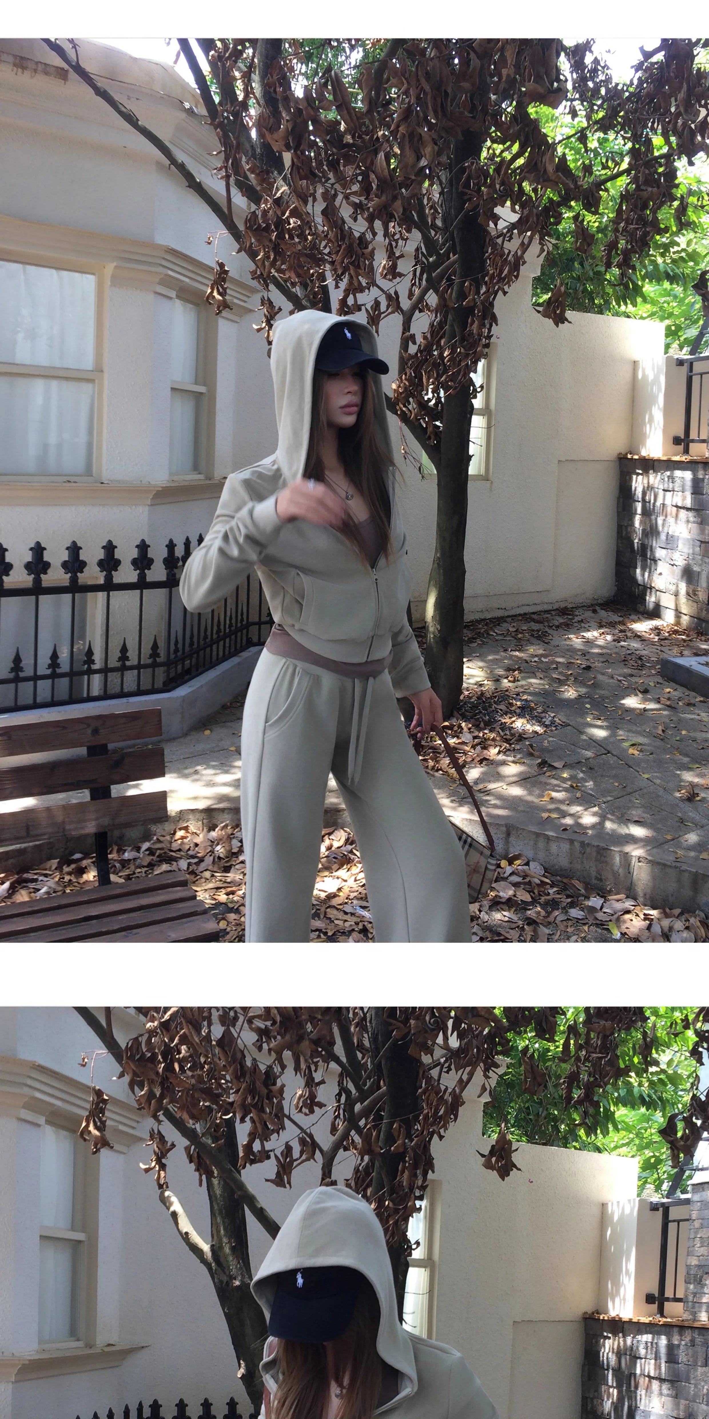 Audwyn Slim Sweater Loose Straight Casual Pants Set