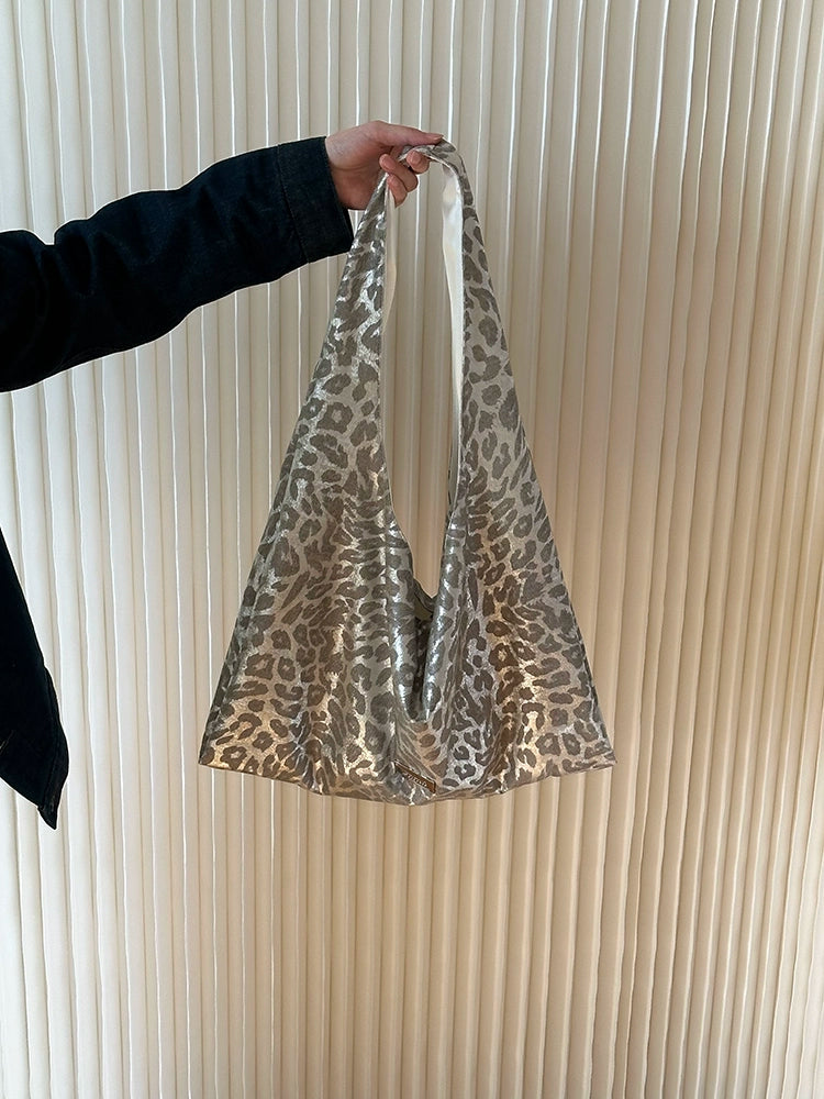 Ennui Cold Leopard Print Lazy Fashionable Shoulder Messenger Bag