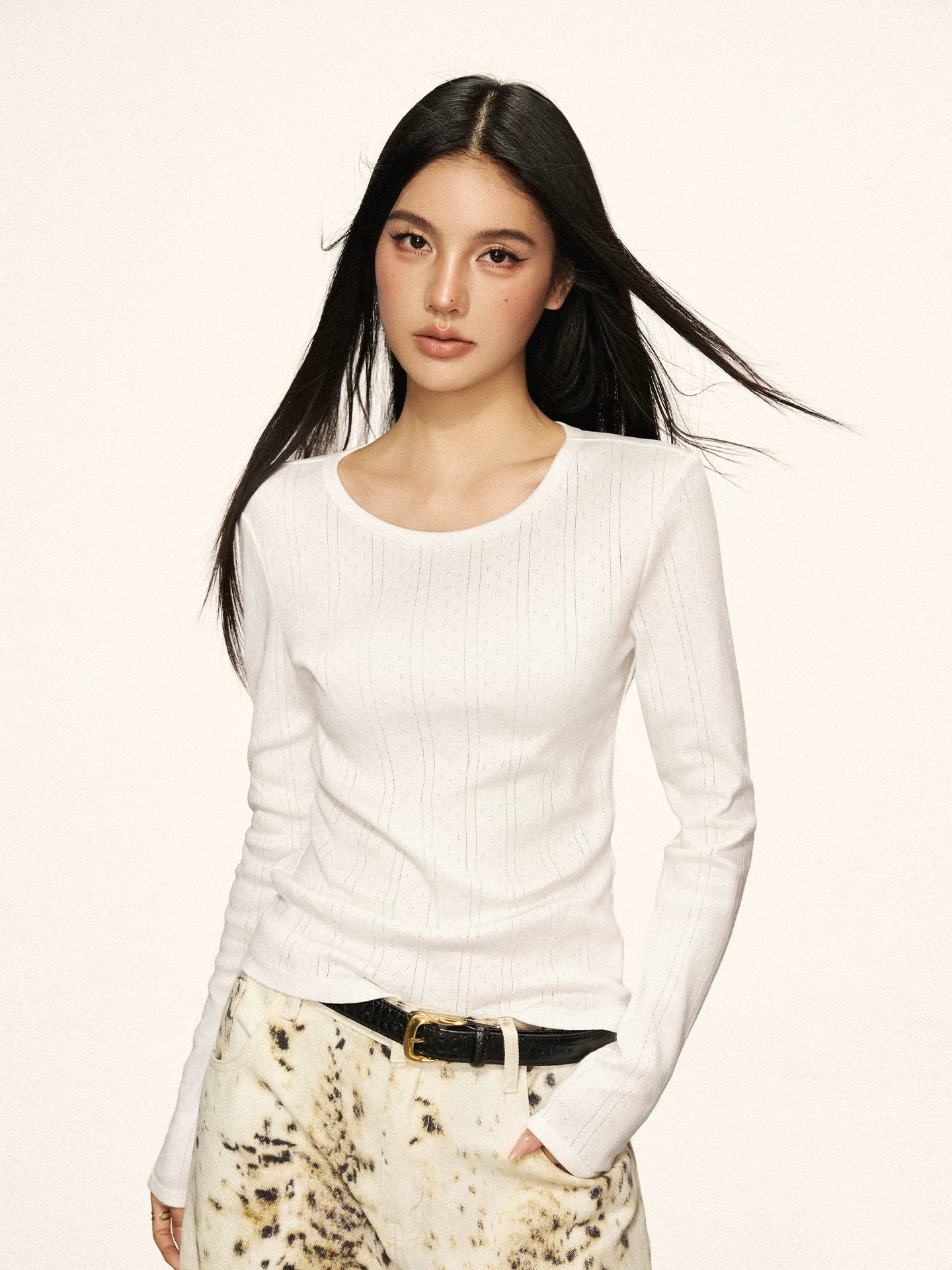 Cherry Melody Premium Sense Jacquard Thin Long Sleeve