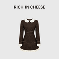 RICH IN CHEESE Waist A Word Dress