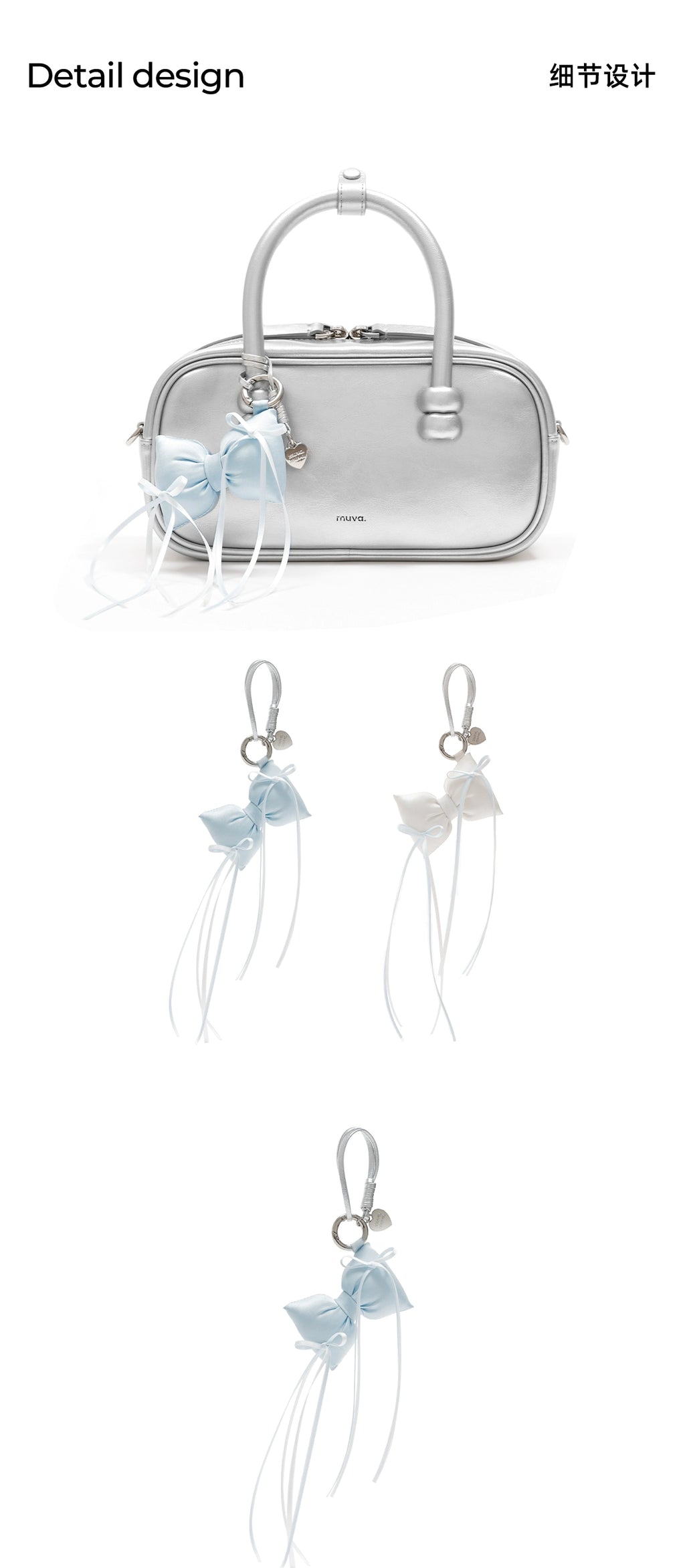 MUVA Bow Girl Heart Pendant