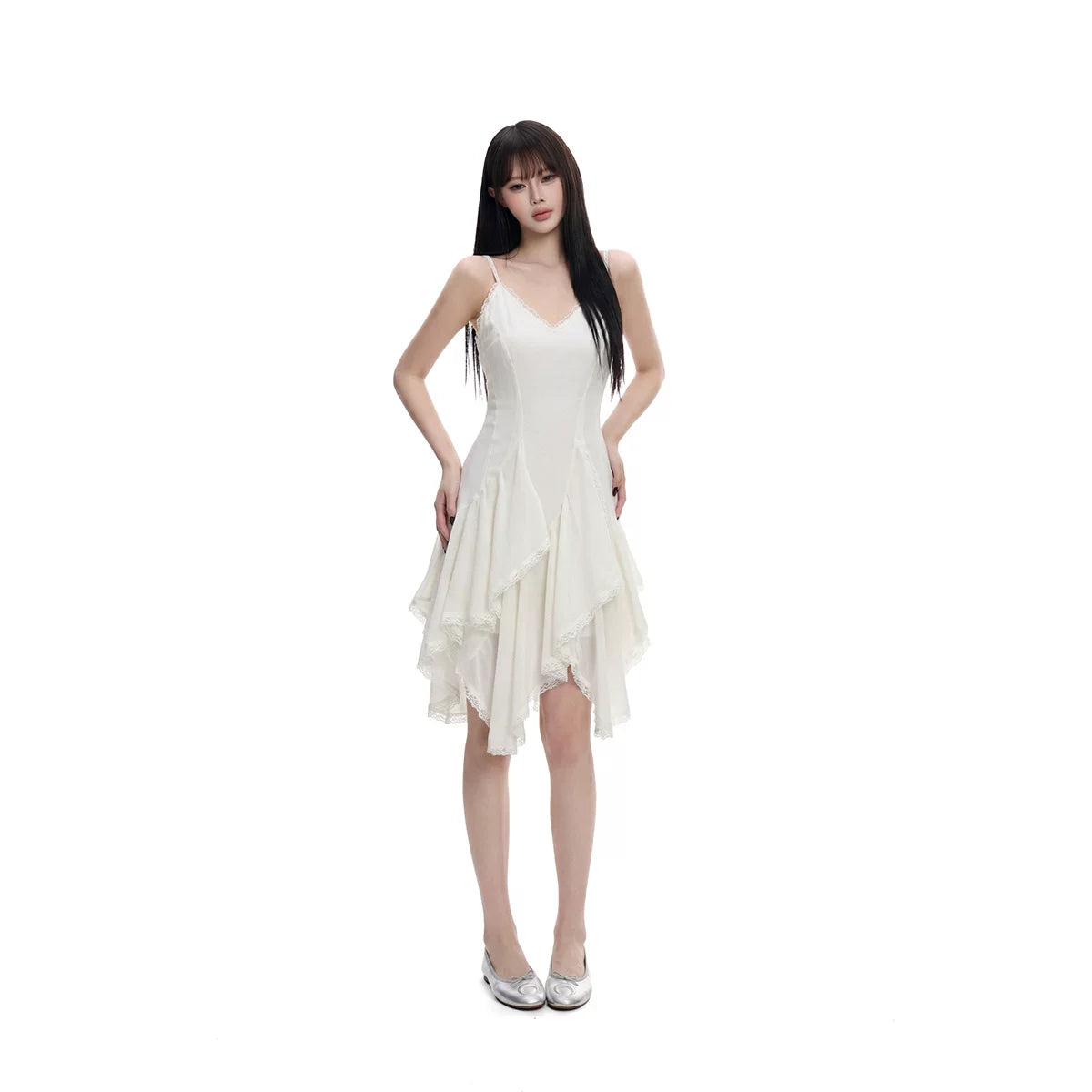 WITHMIN Tulle Lace Suspender Dress