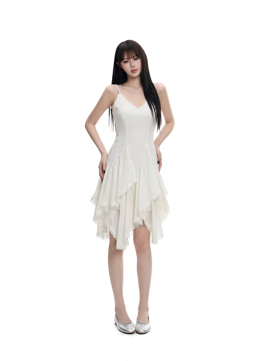 WITHMIN Tulle Lace Suspender Dress