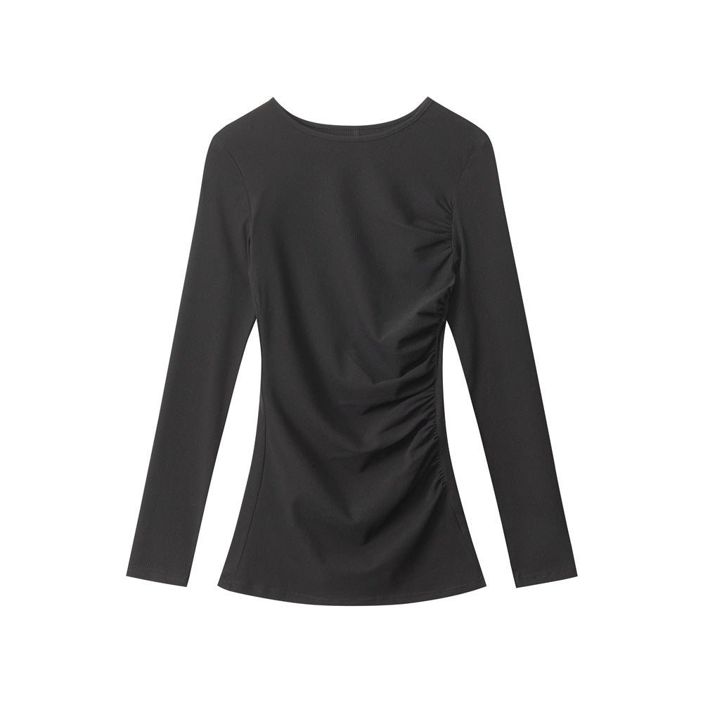 Nariele Pleated Slim Slim Long Sleeves