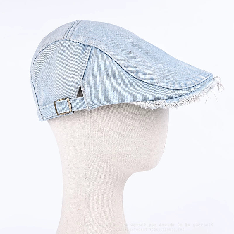 YORSOY Vintage Denim Burr Beret