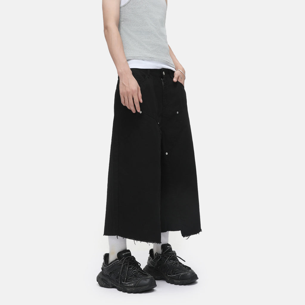 MTLCLOTHES Tooling Logging Rough Edge Simple Seven-point Jeans