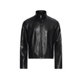 SOUTHFISH Vintage Natural Textured PU Leather Lapel Jacket