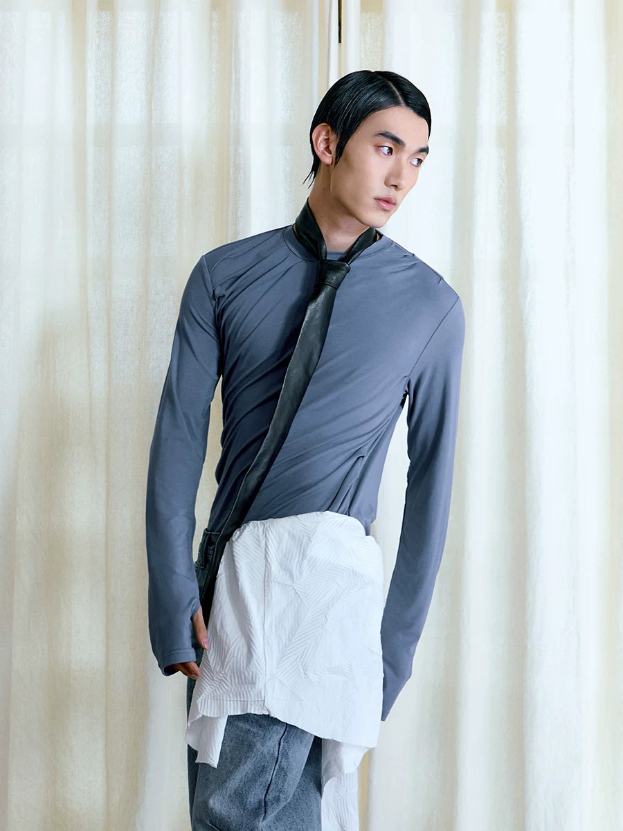 JCAESAR Retro Erasable Leather Tie