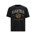 MT99 Retro Letter Print Loose and Versatile Tee