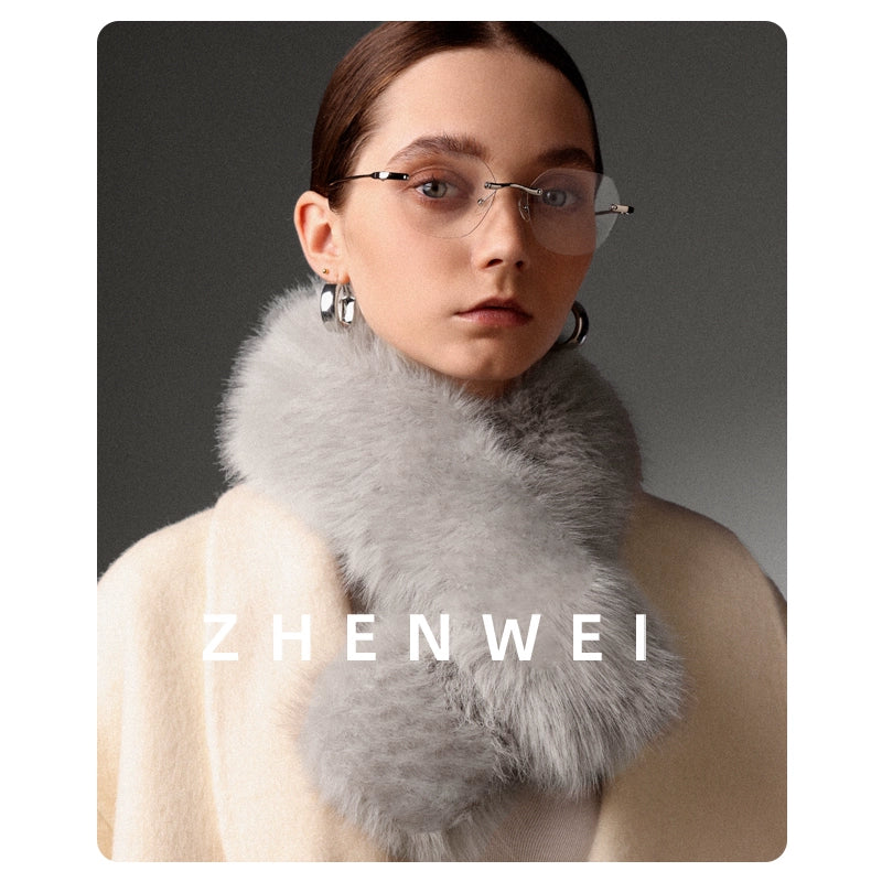 ZHENWEI Thickened Furry Scarf