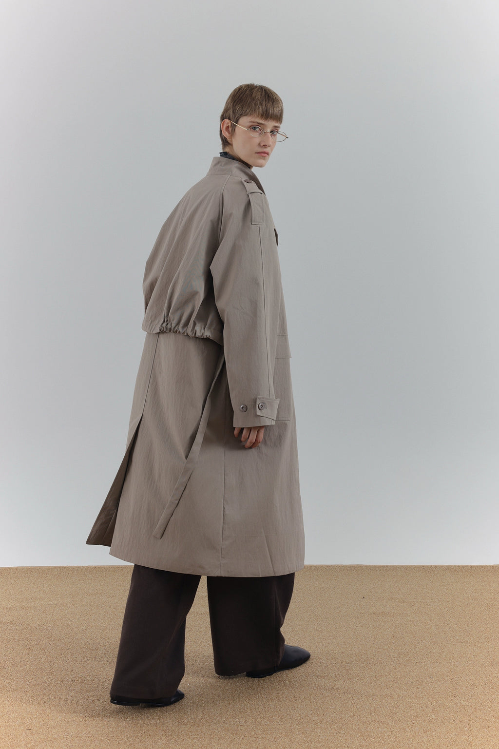 COLN Retro Premium Fake Two-piece Trench Coat