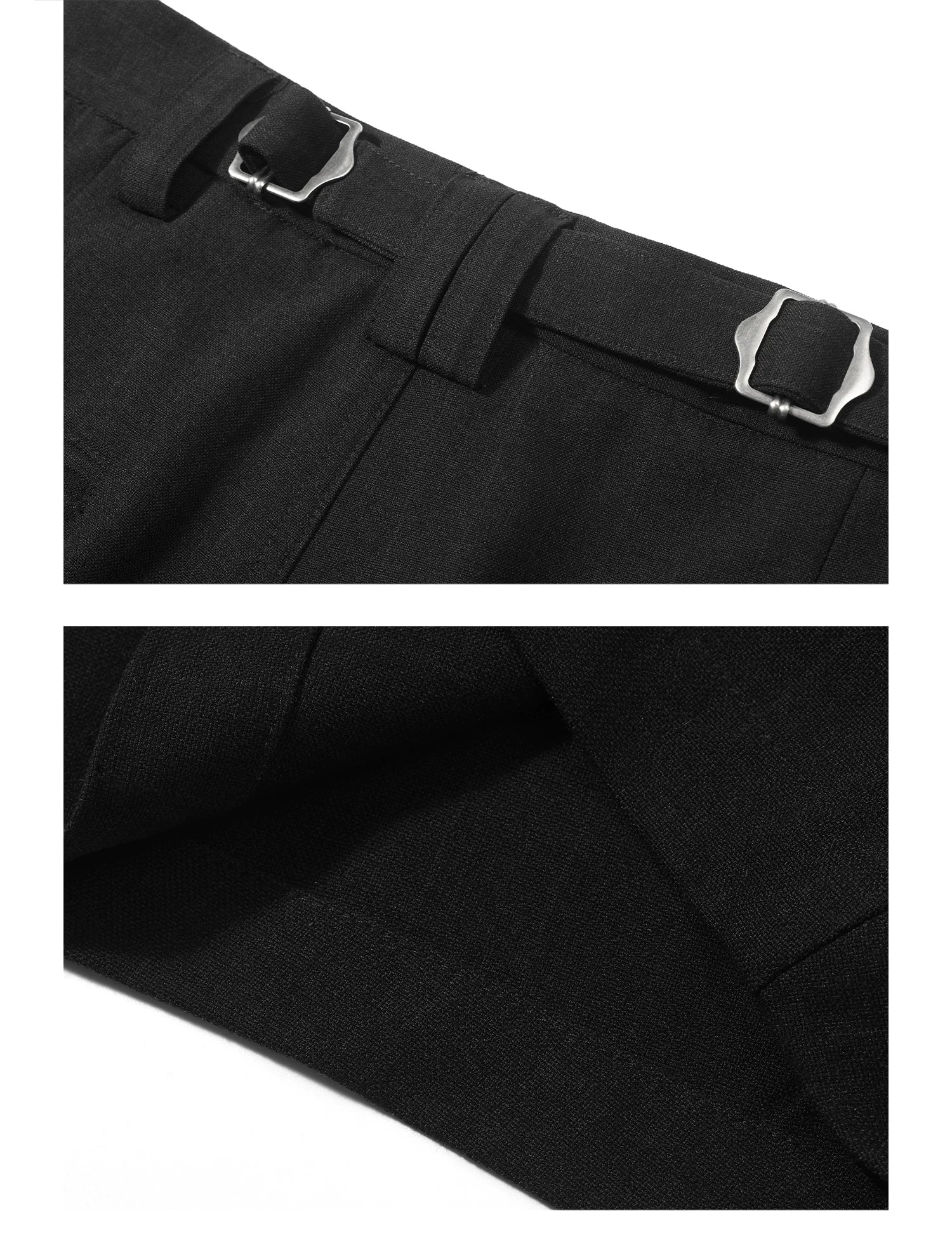 TZ Striped Pleated Loose-fitting Wide-leg Trousers
