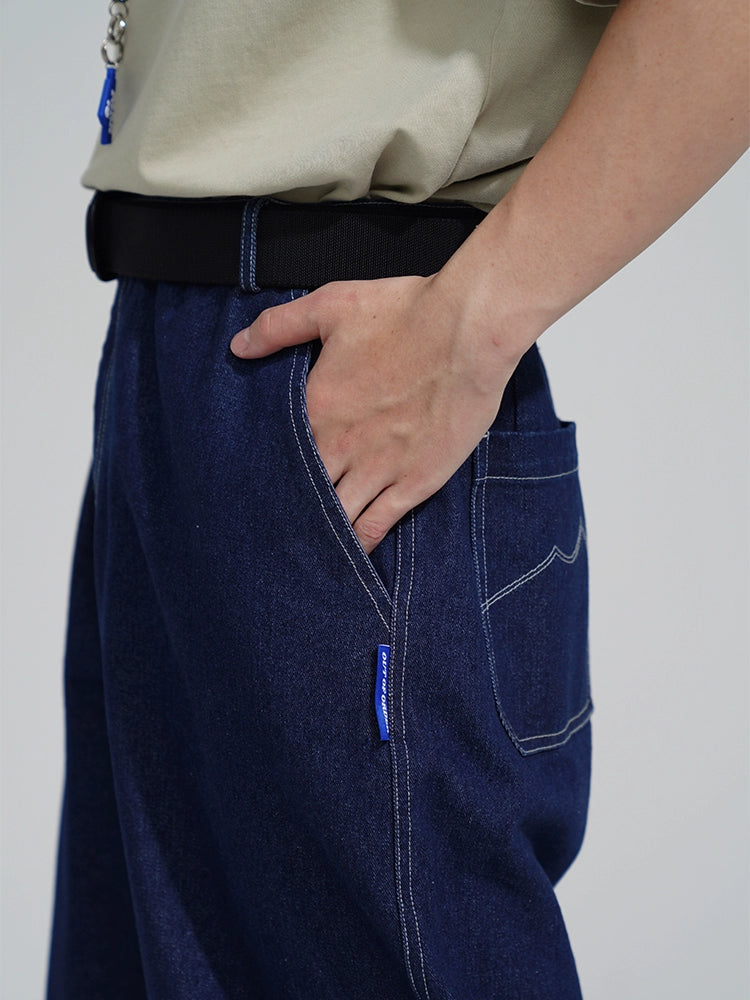 O3PARK Simple Straight Versatile Hugh Jeans