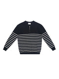 UNF Casual Contrast Striped Knitted Sweater