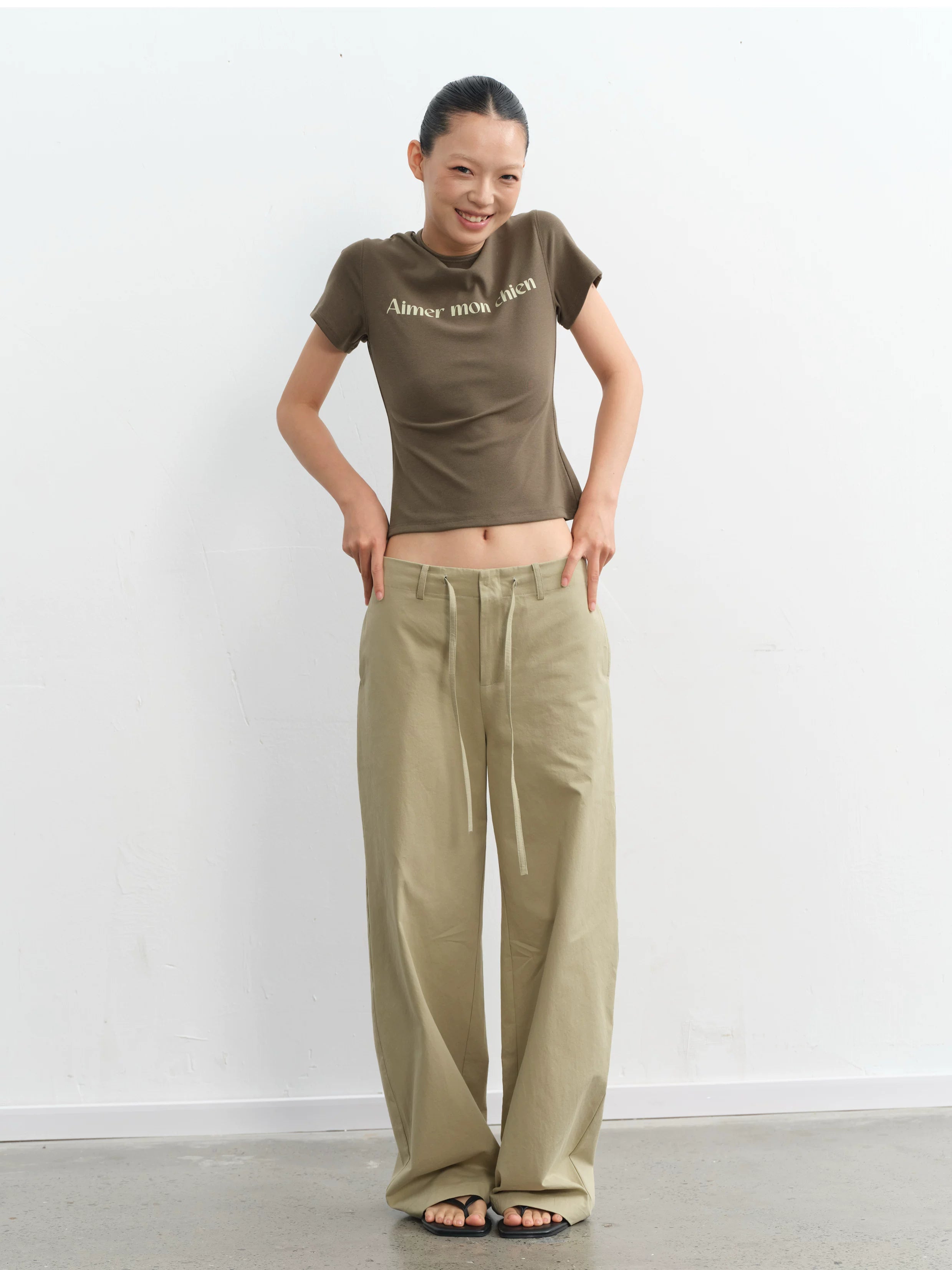 LINY LIBERTY Slim Fit and Thin Front Shoulder Tee