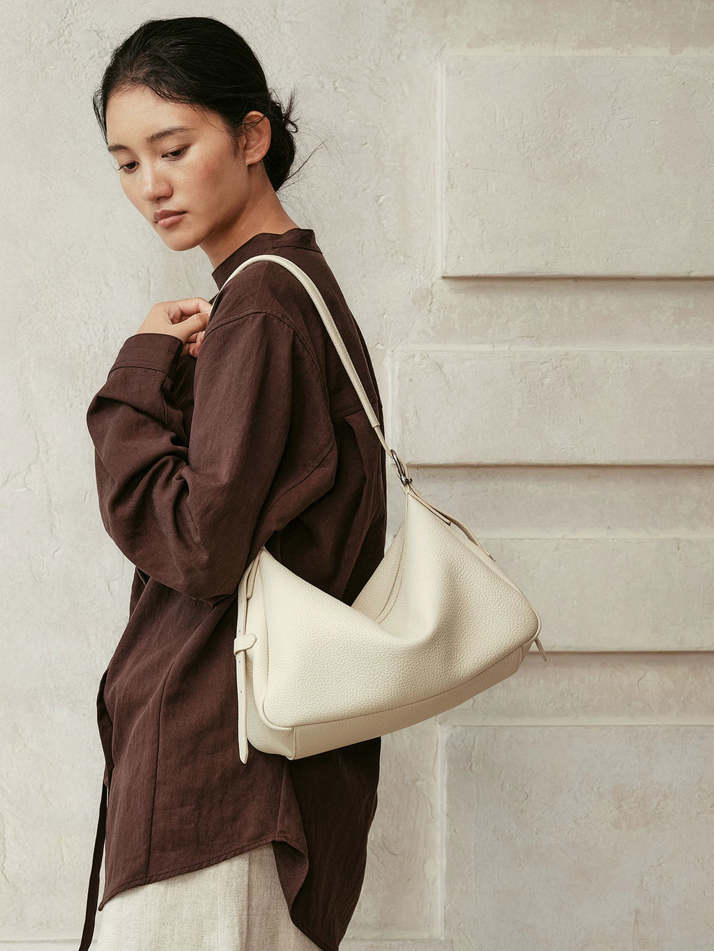 AVALEA First-layer Cowhide Underarm Bag
